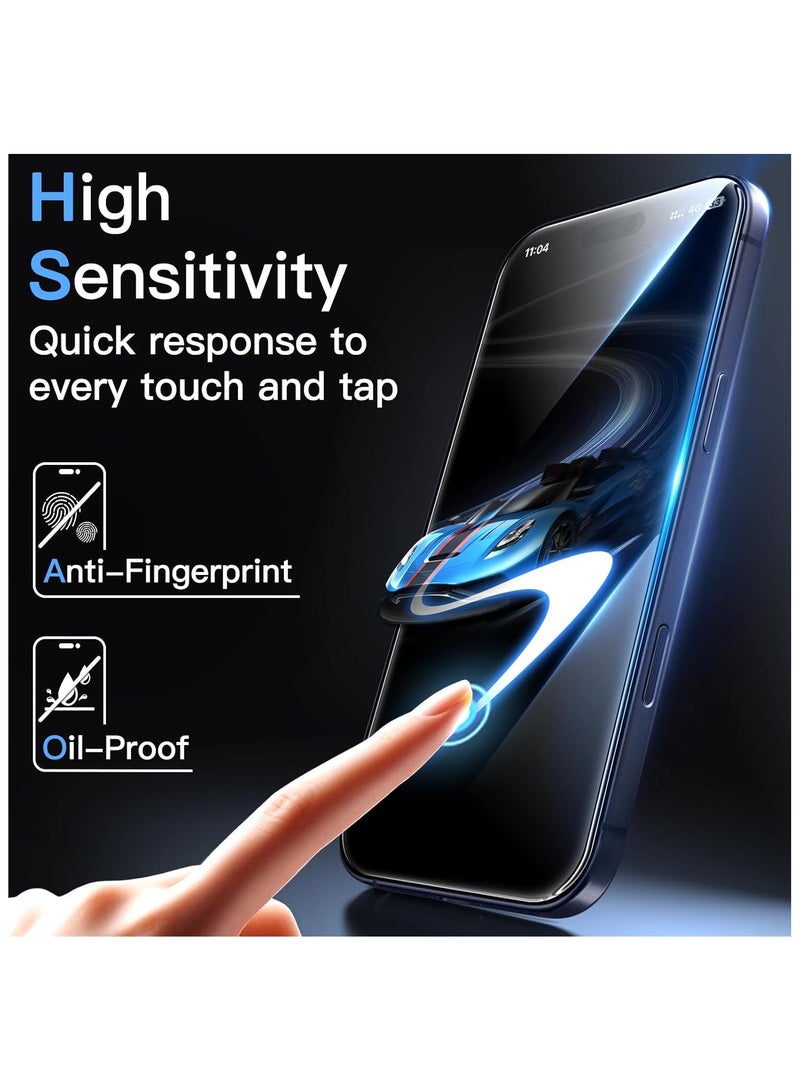 آرمور شاشة حماية زجاجية ضد الكسر و الخدوش لهاتف أبل ايفون 17 برو , شفاف - Image 5